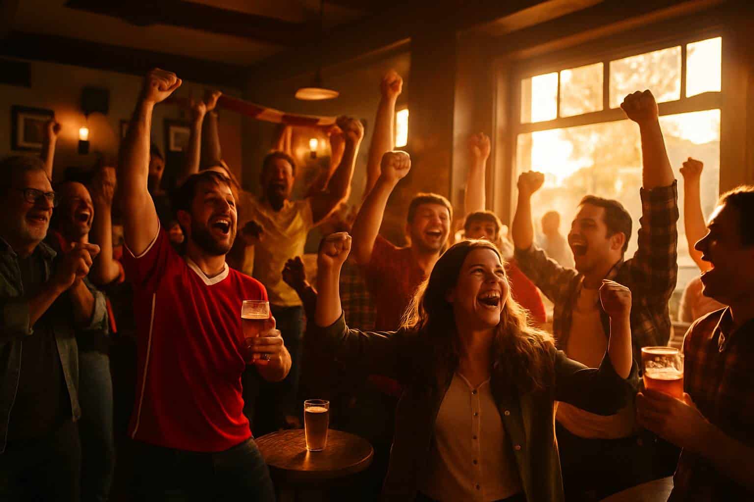 Quand la victoire de l’équipe locale a transformé notre pub en vraie fête populaire