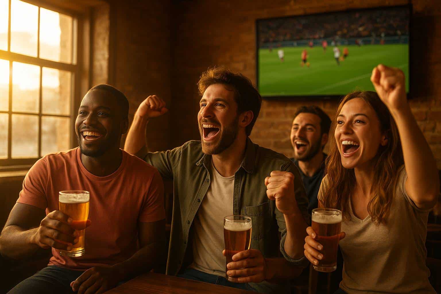 Quand le foot fait vibrer le black stone : ambiance, bières et buts en folie